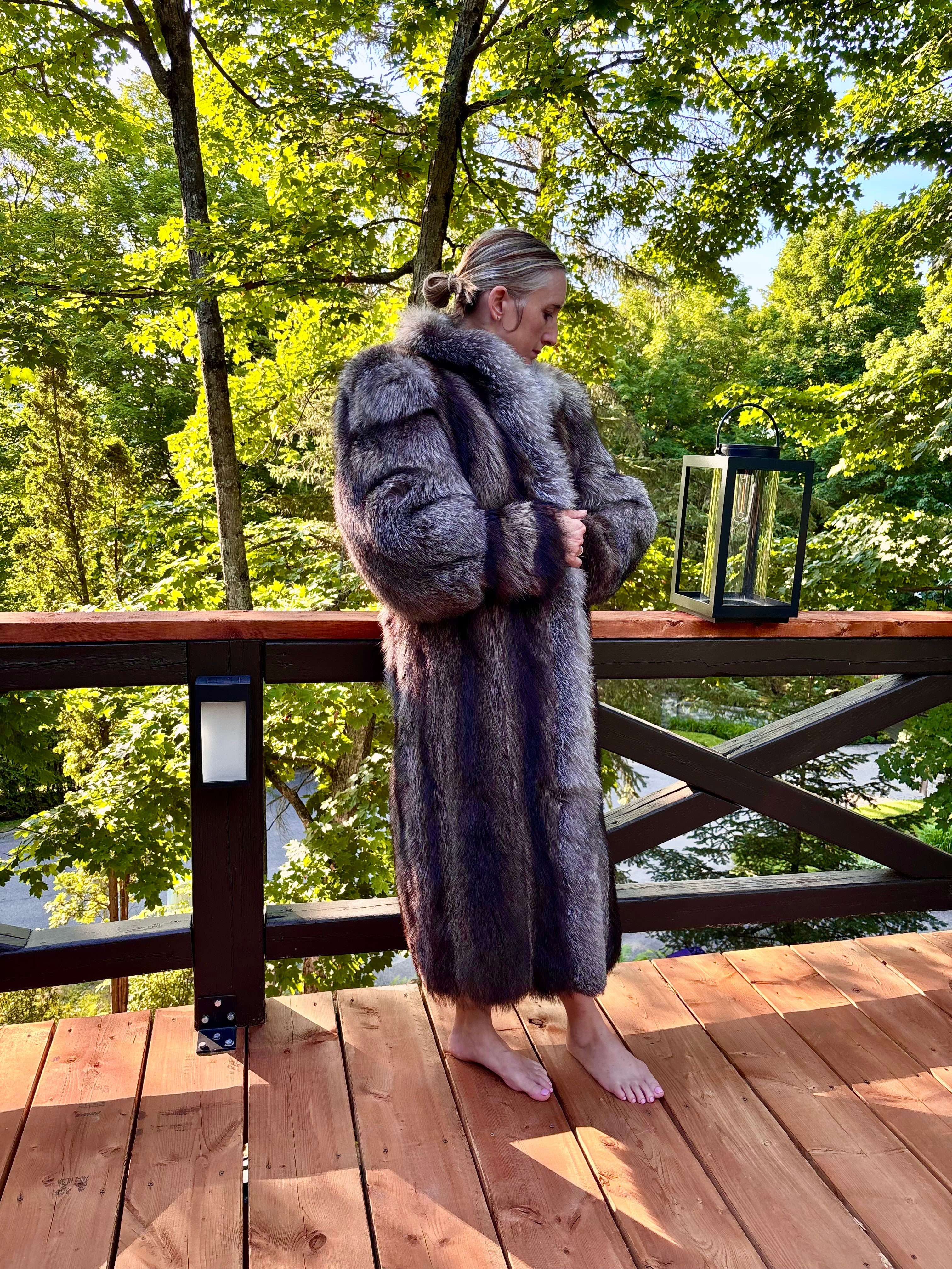 Chat Sauvage with Silver Fox Trim
