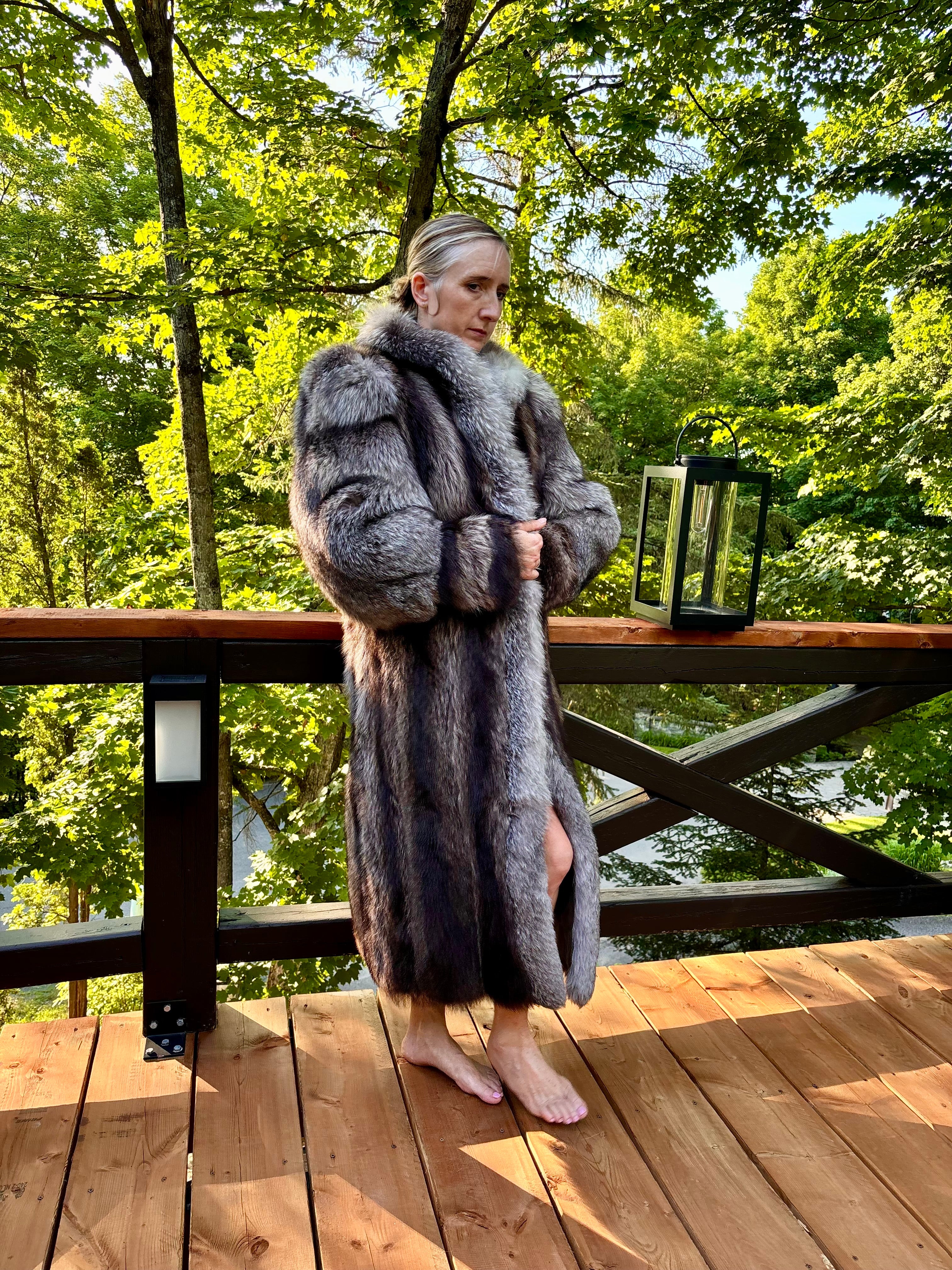 Chat Sauvage with Silver Fox Trim
