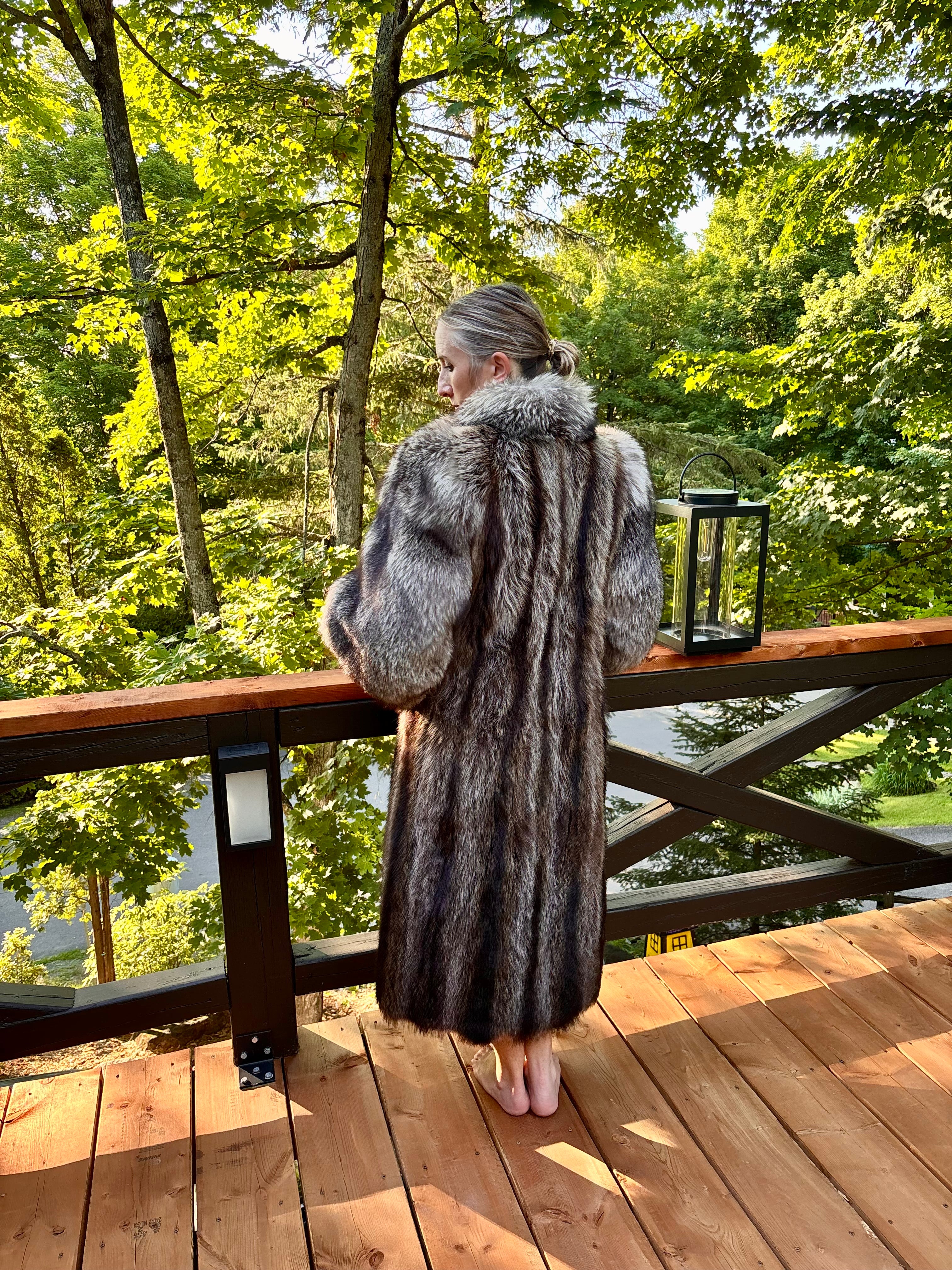Chat Sauvage with Silver Fox Trim