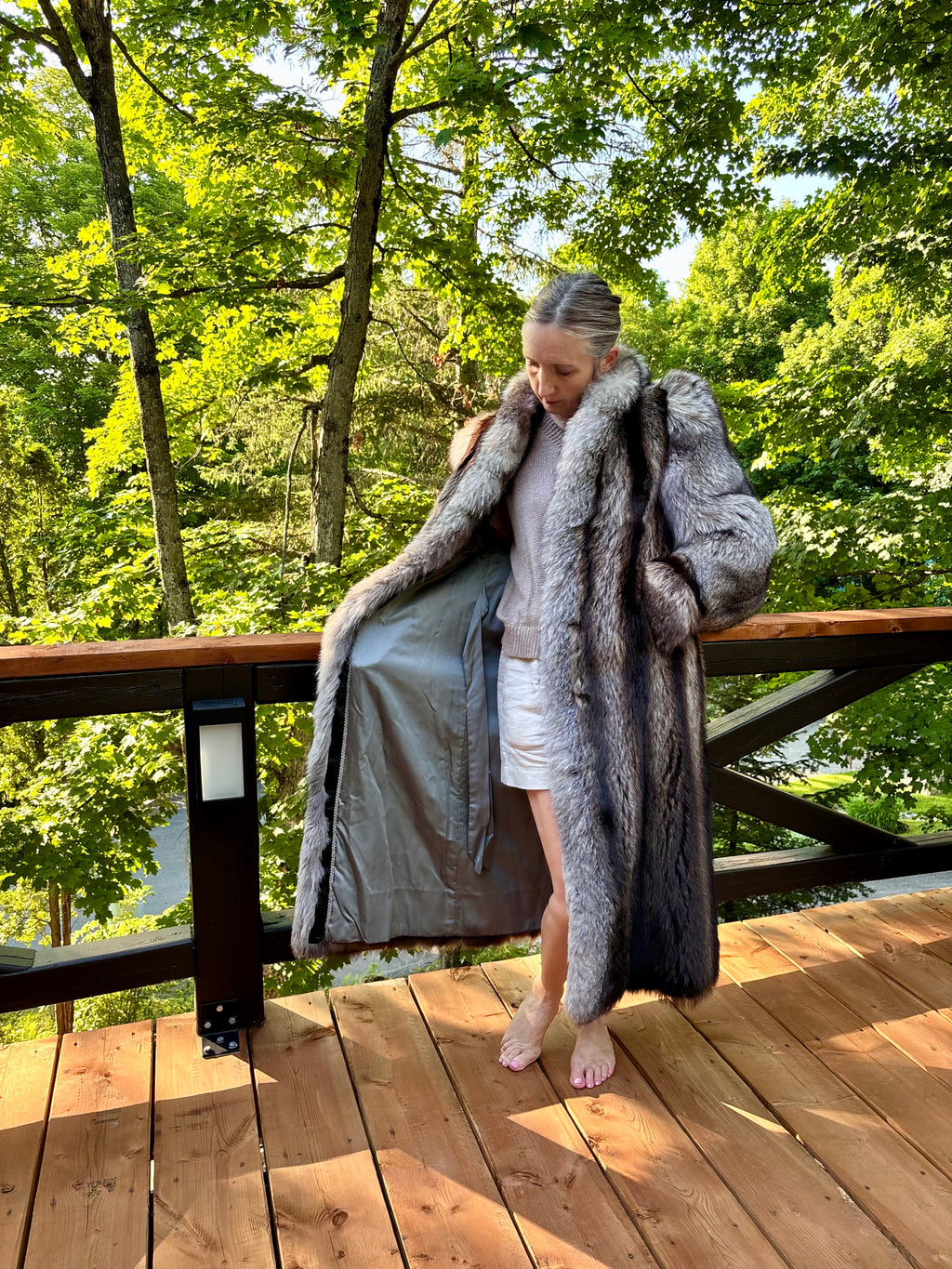 Chat Sauvage with Silver Fox Trim