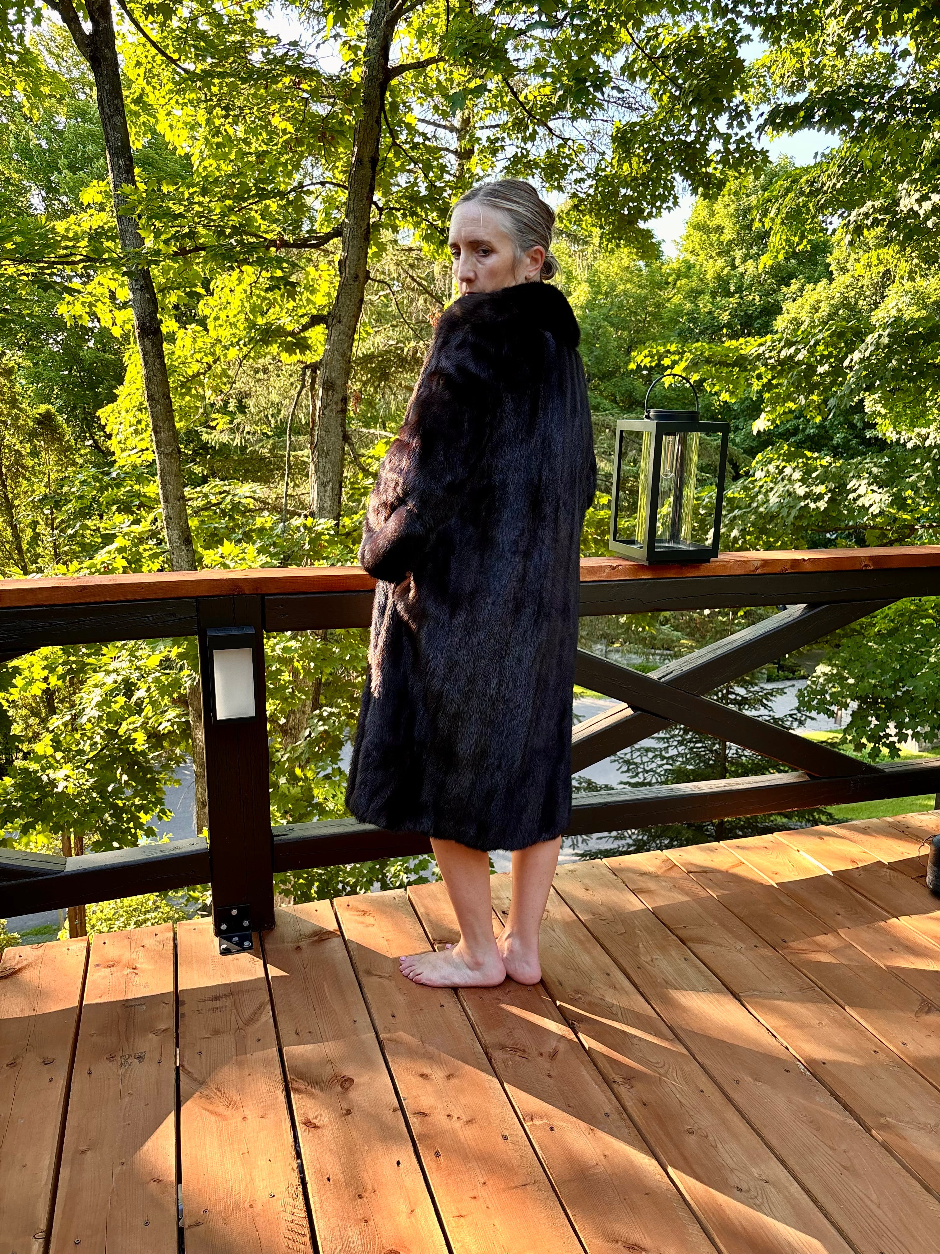 Vintage Dark Ranch Mink Coat