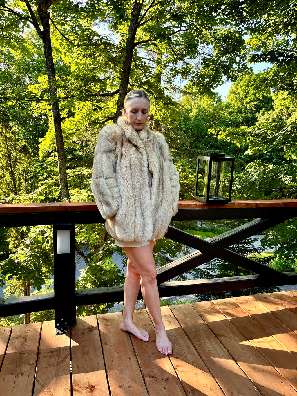 Apricot Fox Fur Jacket