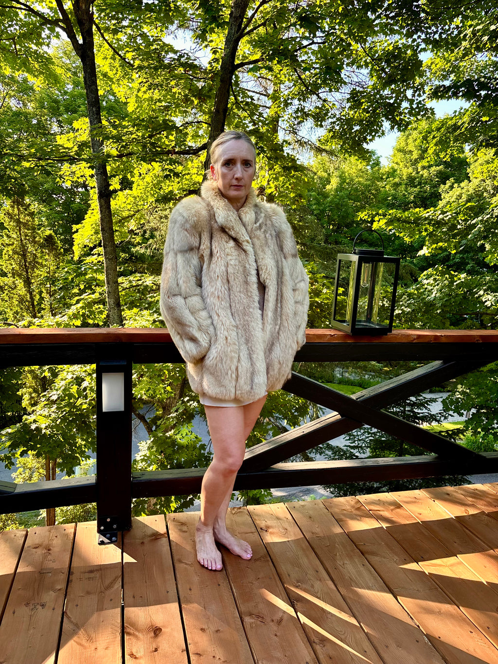 Apricot Fox Fur Jacket