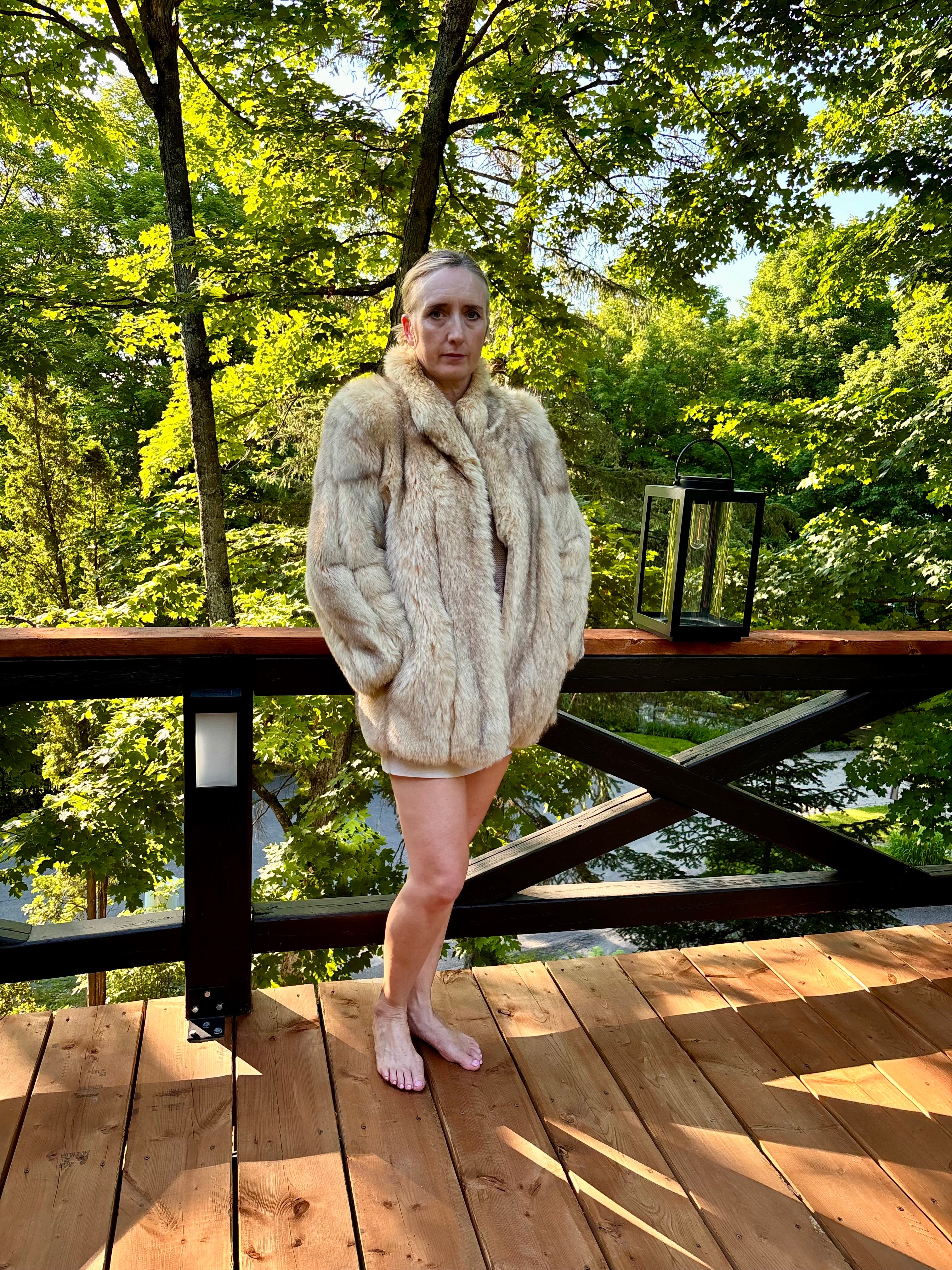 Apricot Fox Fur Jacket