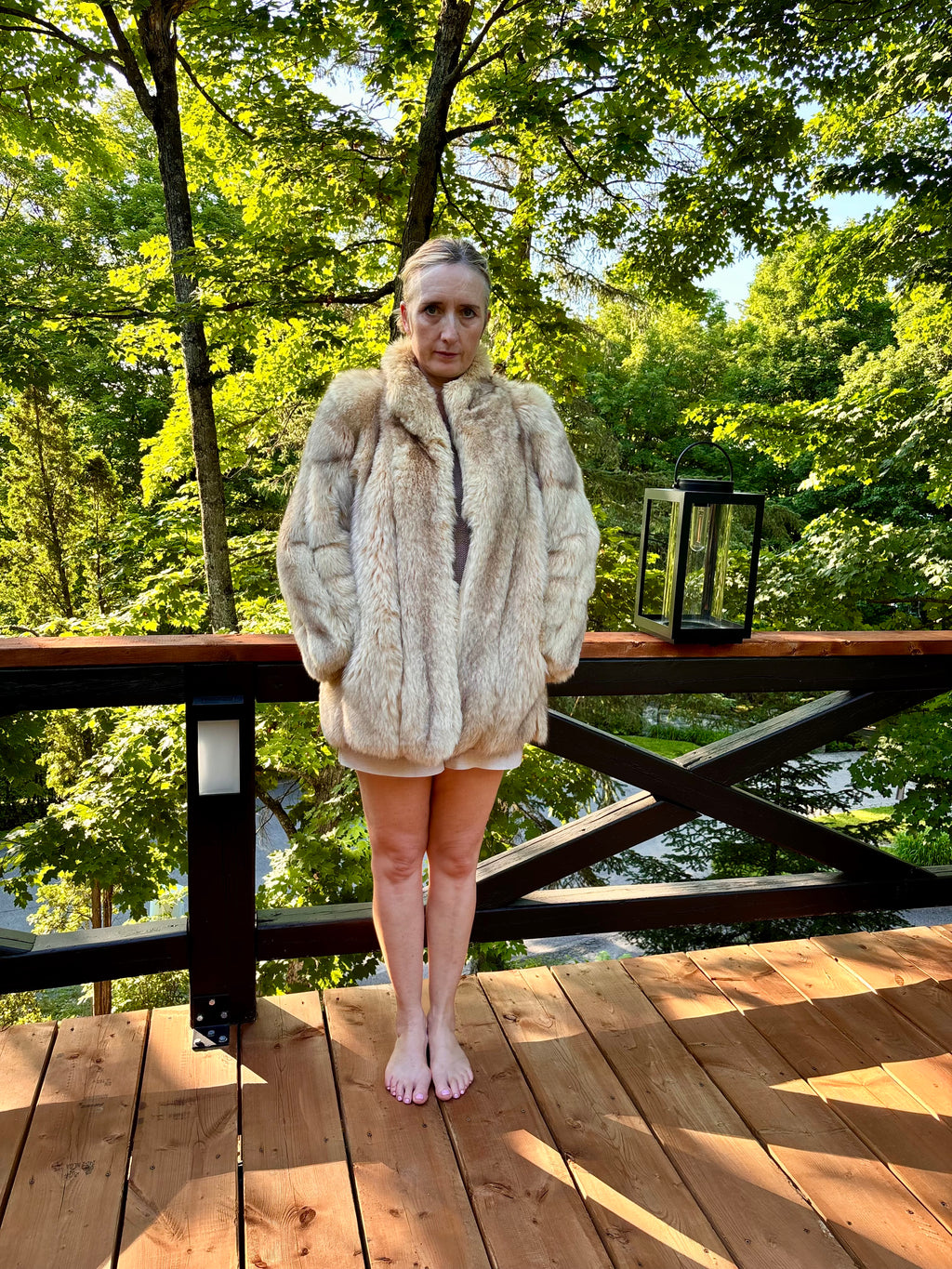 Apricot Fox Fur Jacket
