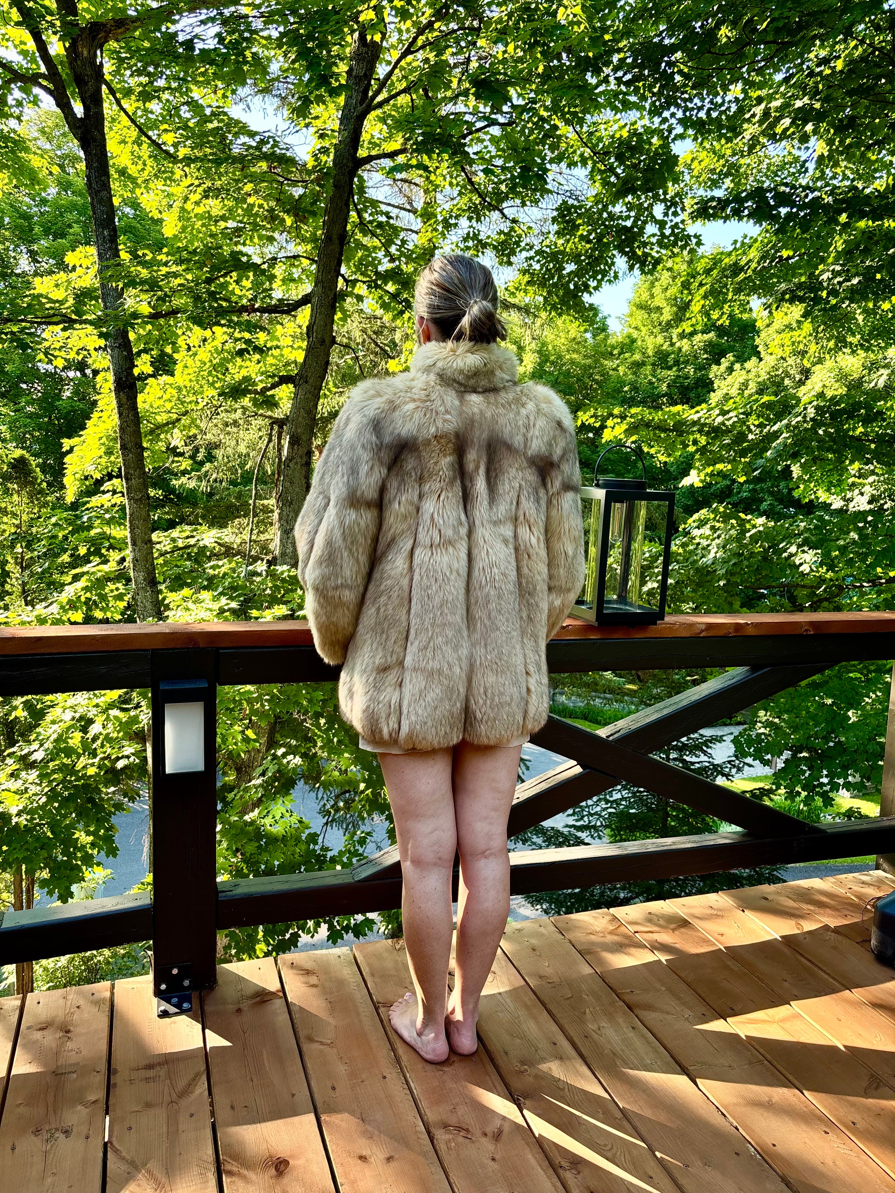 Apricot Fox Fur Jacket