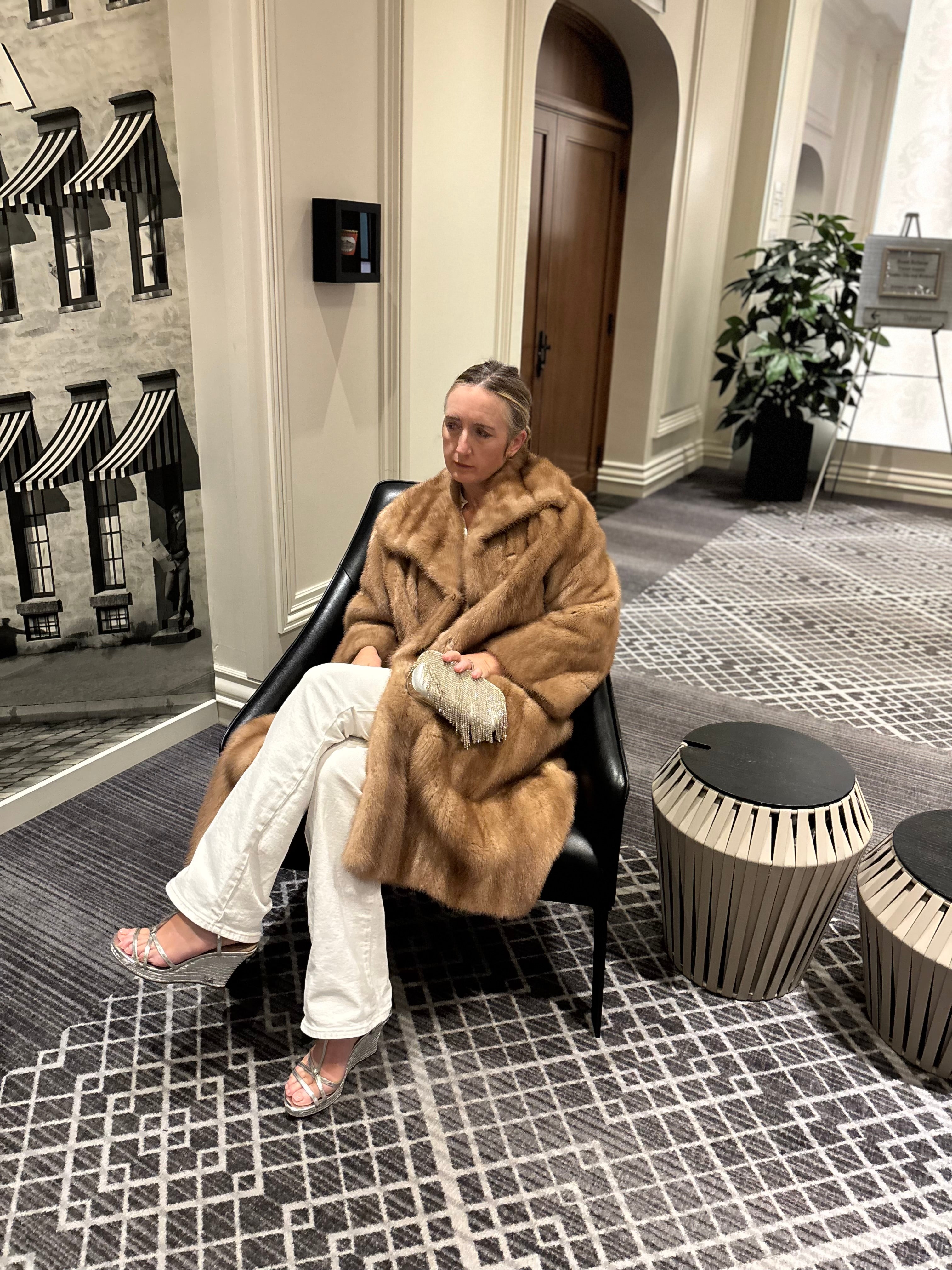 Vintage Blonde Mink Coat