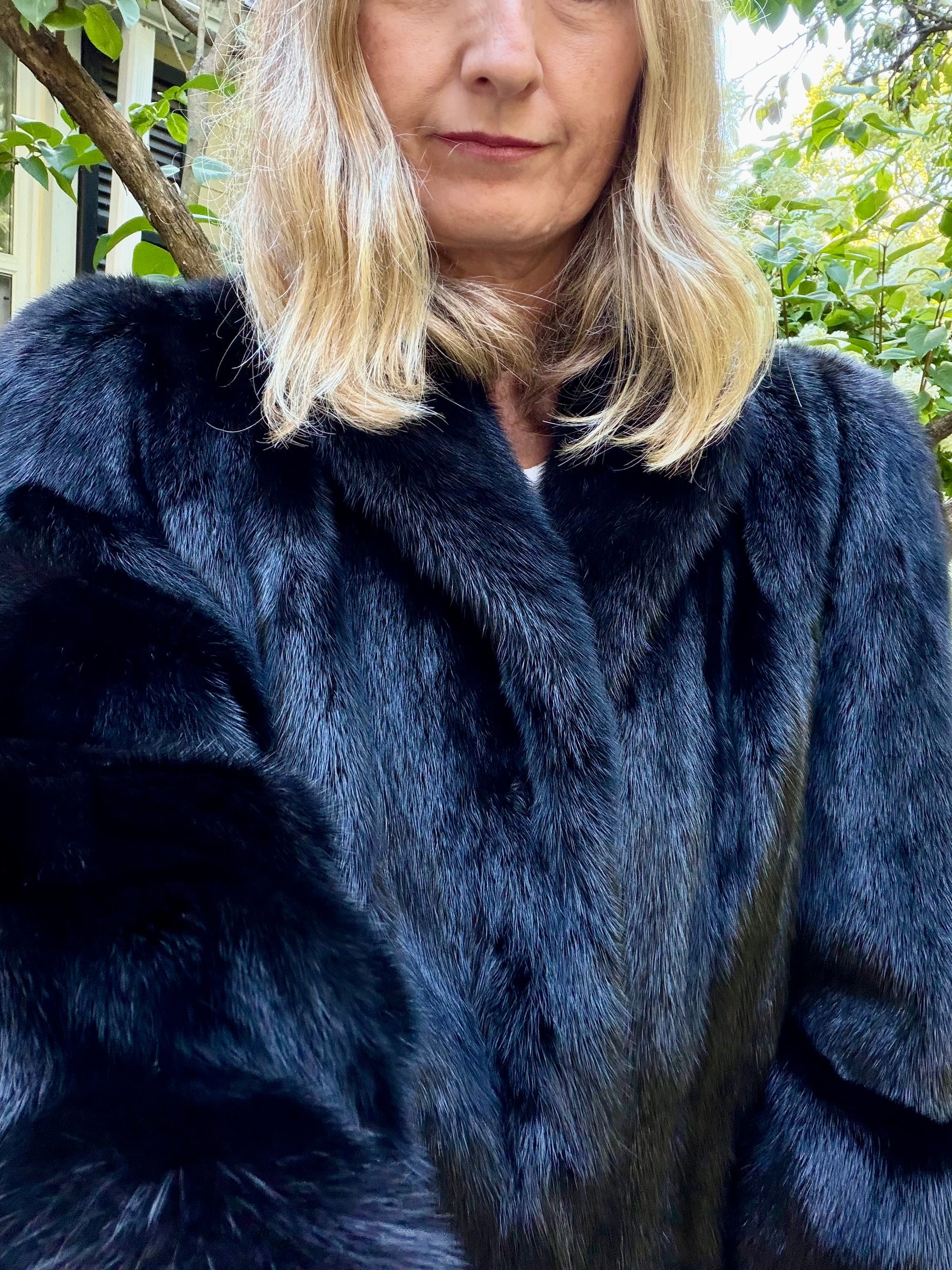 Vintage Black Mink Coat