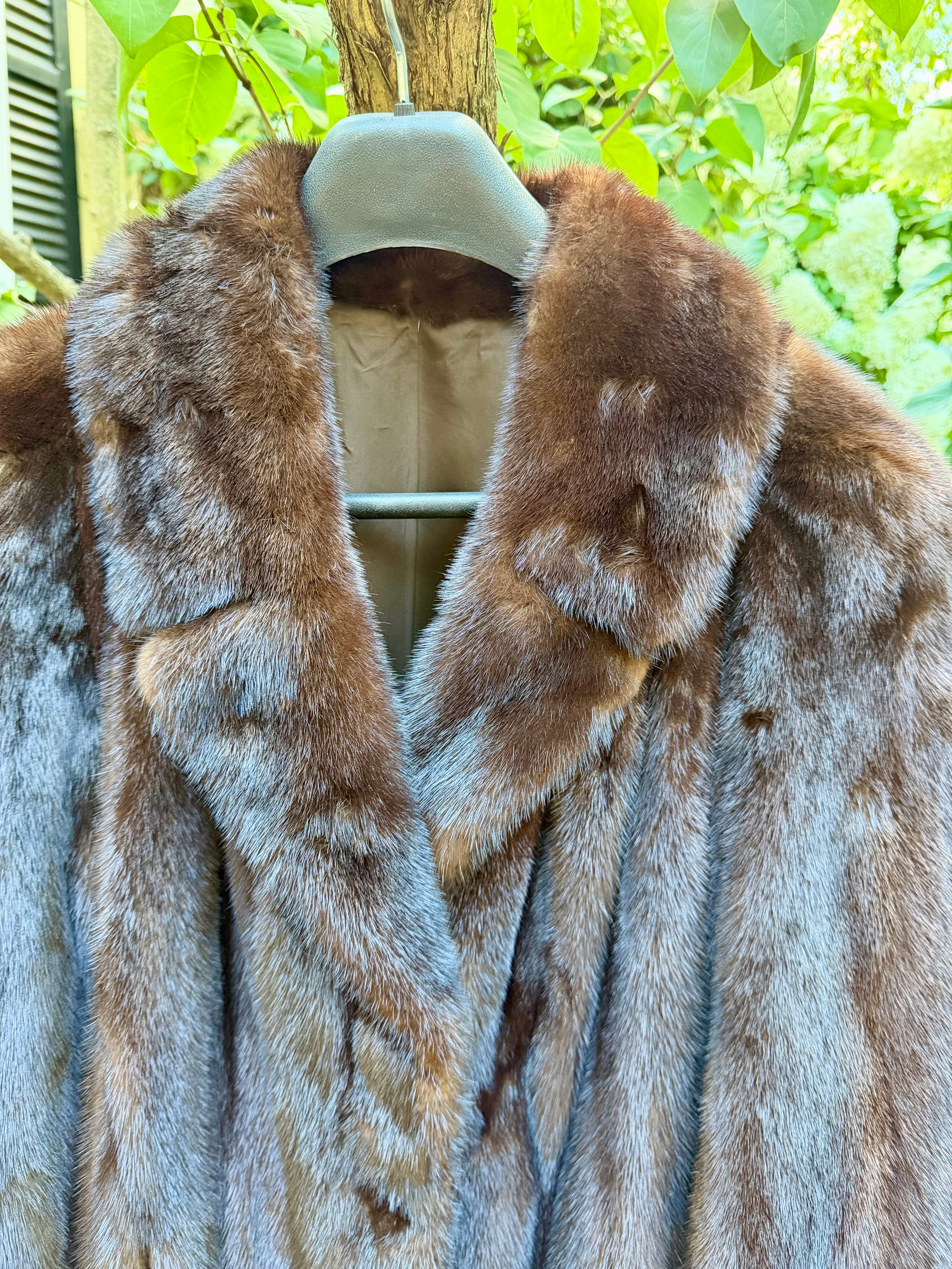 Vintage Mahogany Mink Coat