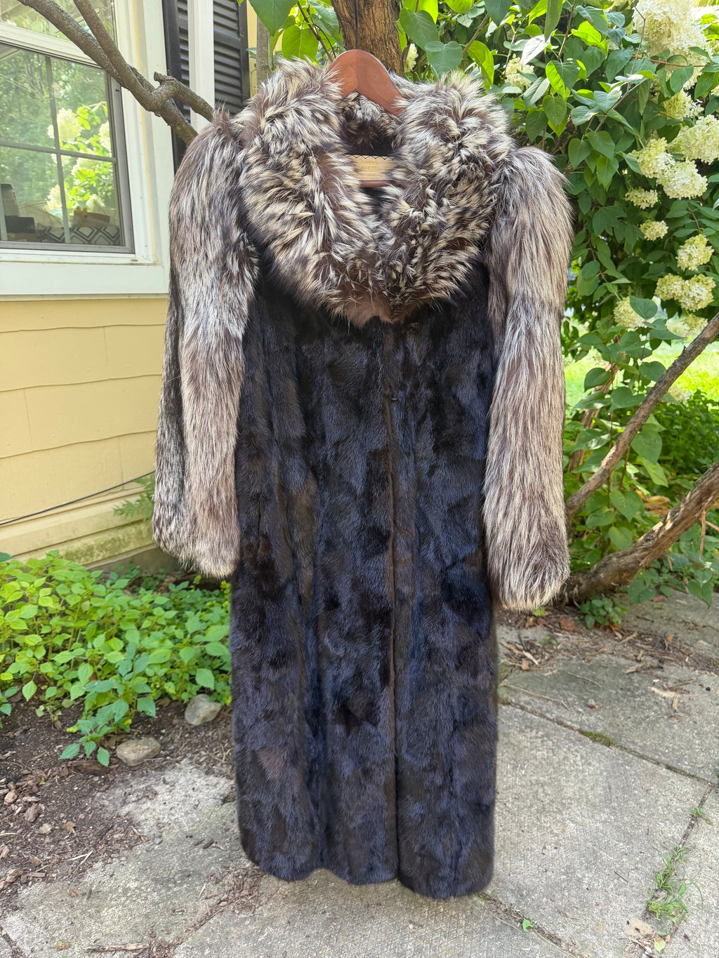Vintage Mink & Plush Silver Fox Collar