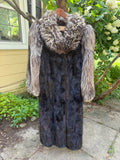 Vintage Mink & Plush Silver Fox Collar