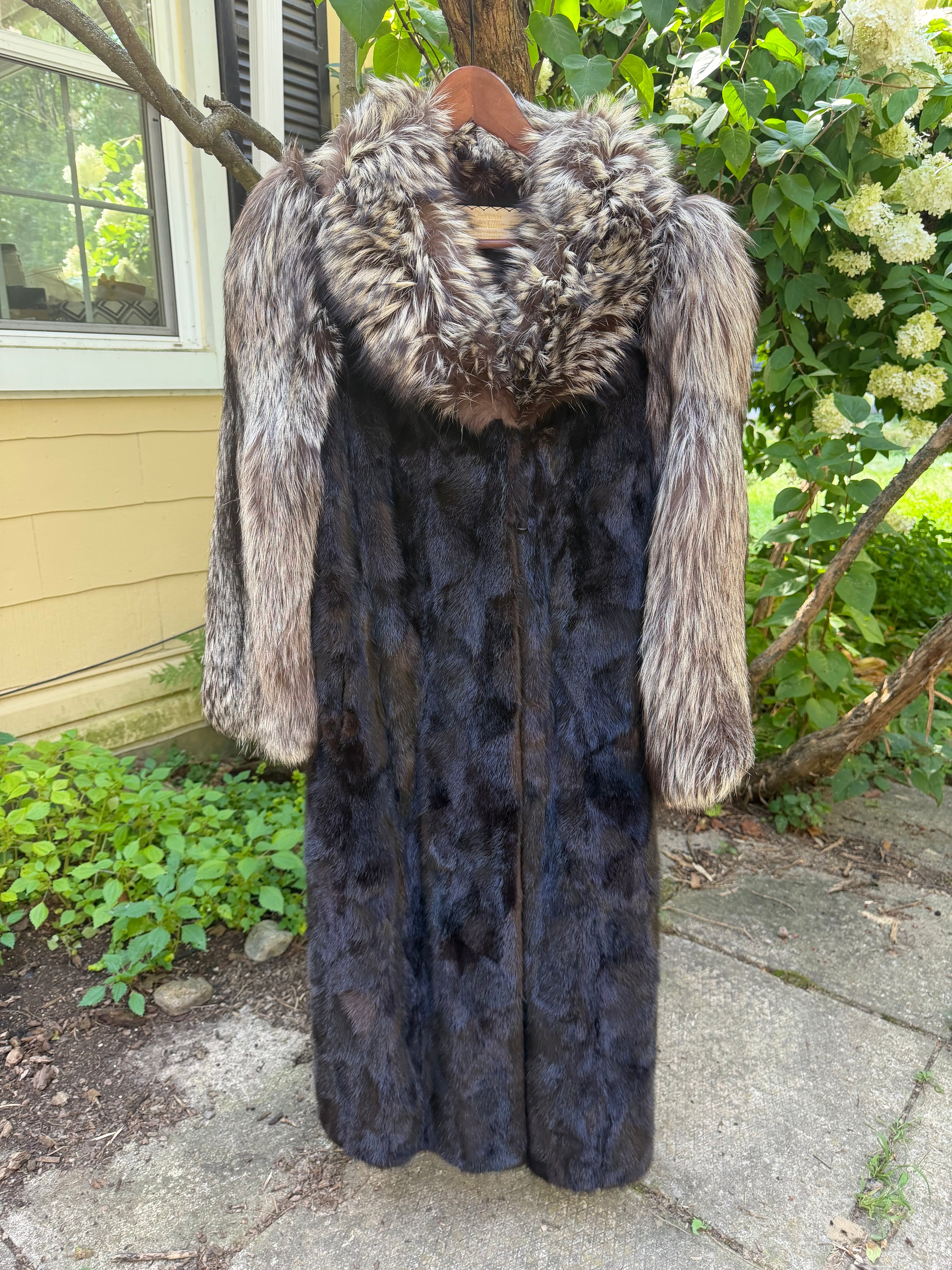 Vintage Mink & Plush Silver Fox Collar