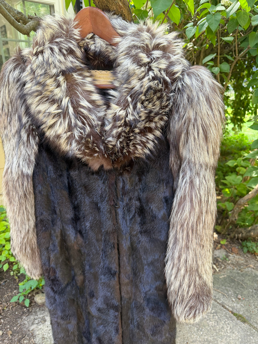 Vintage Mink & Plush Silver Fox Collar