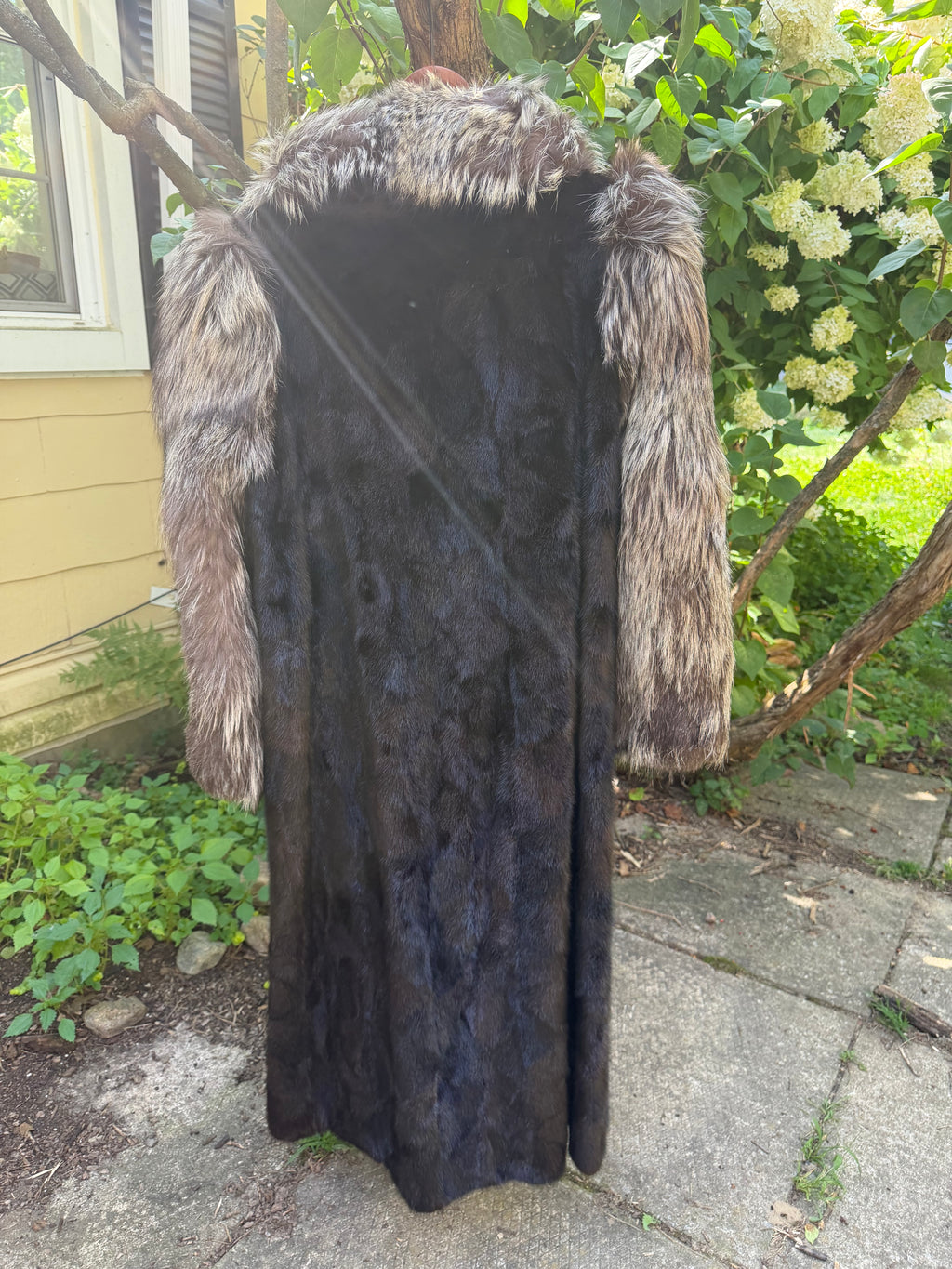 Vintage Mink & Plush Silver Fox Collar