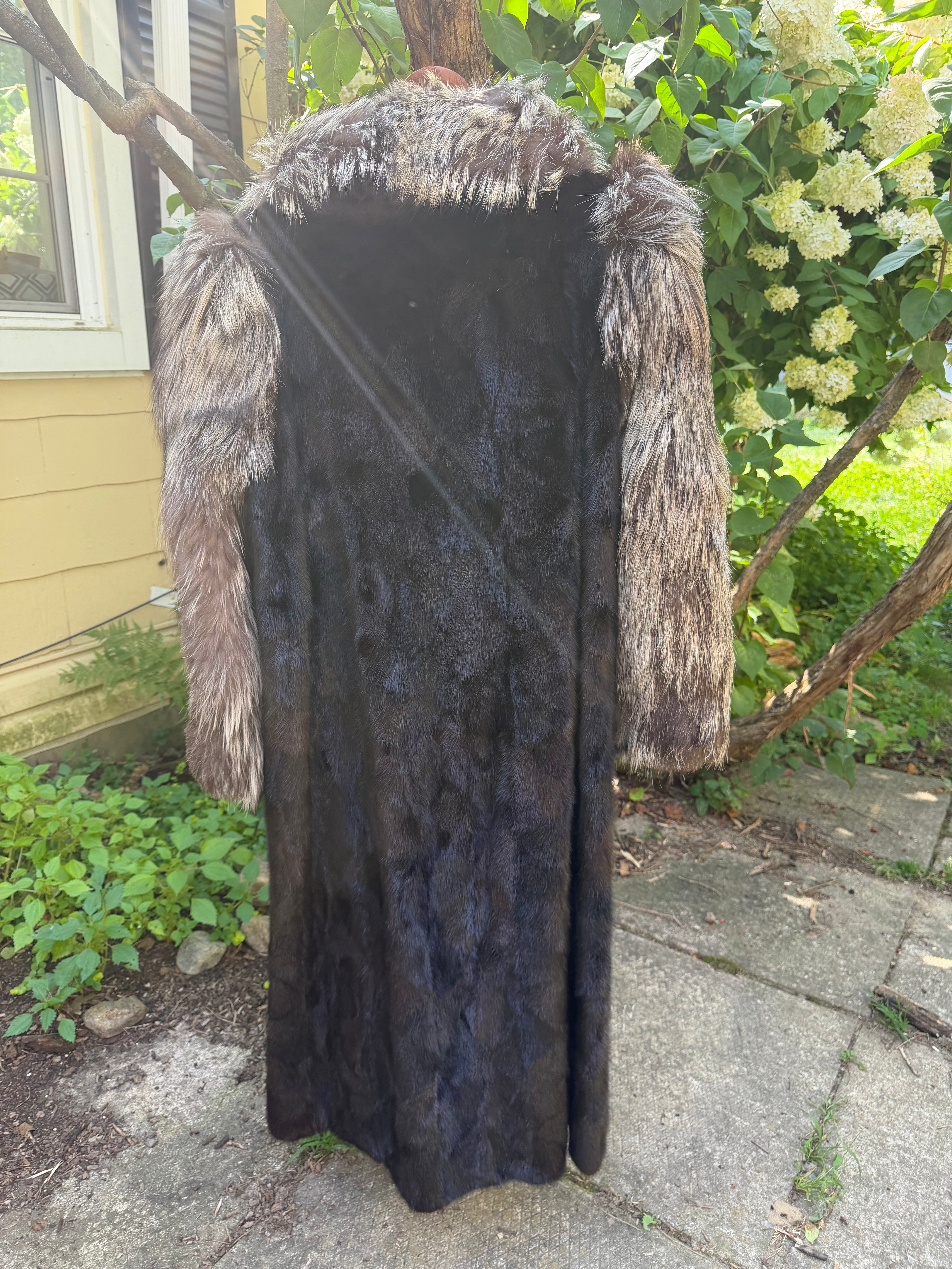 Vintage Mink & Plush Silver Fox Collar