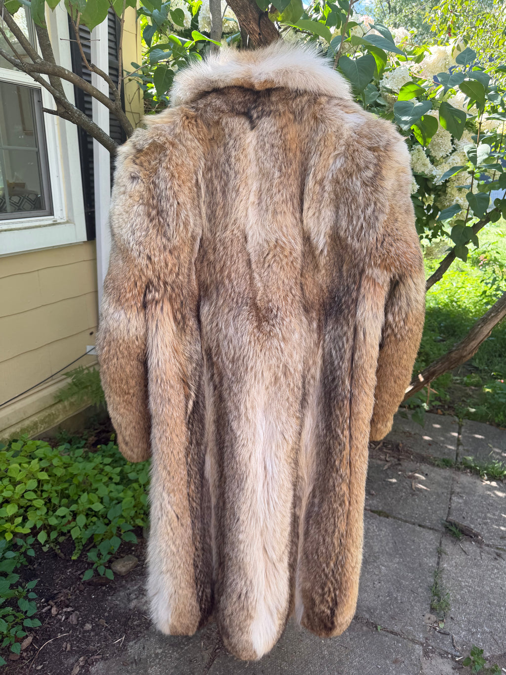 Extra-Long Natural Coyote Fur Coat