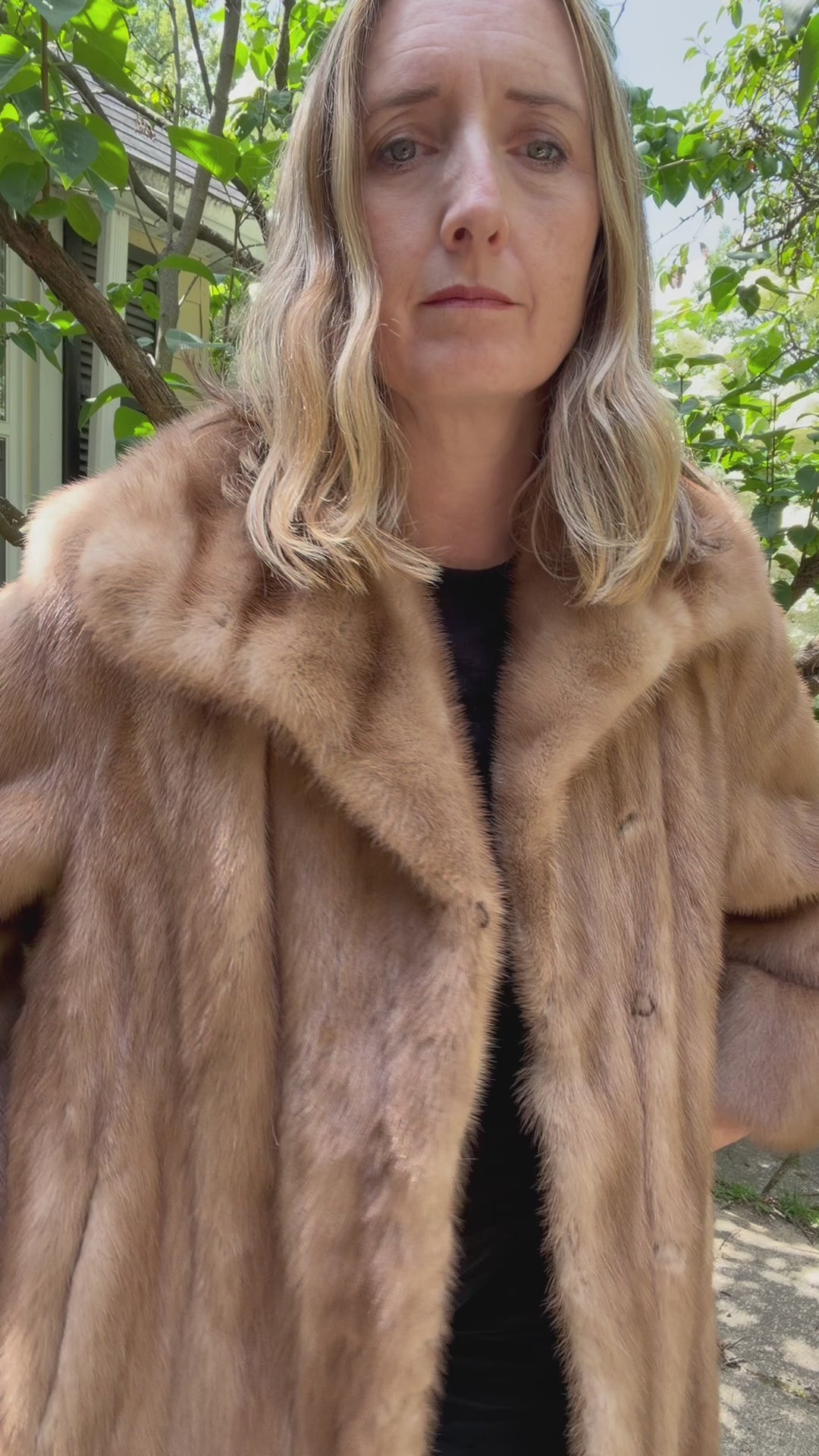 Vintage Blonde Mink Coat