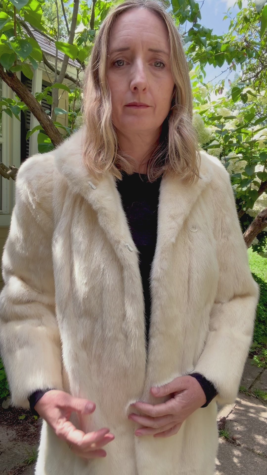 White Mink Short Coat