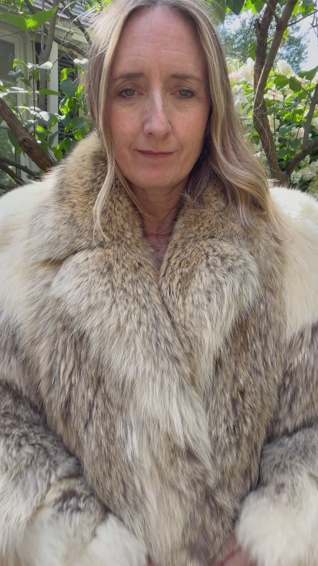 Coyote & Cream Fox Fur Coat