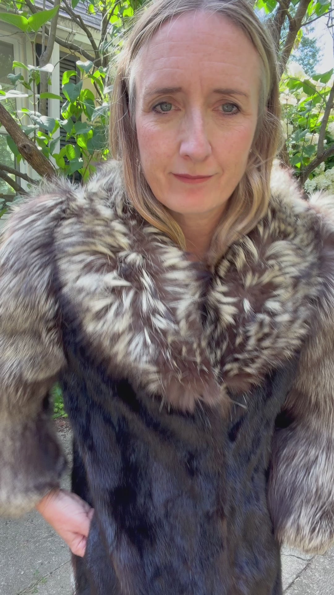 Vintage Mink & Plush Silver Fox Collar