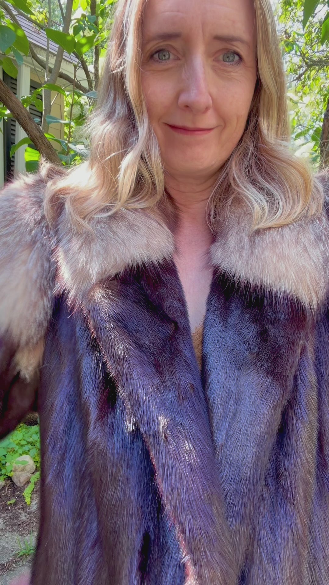 Ranch Mink with Silver Fox Epaulettes