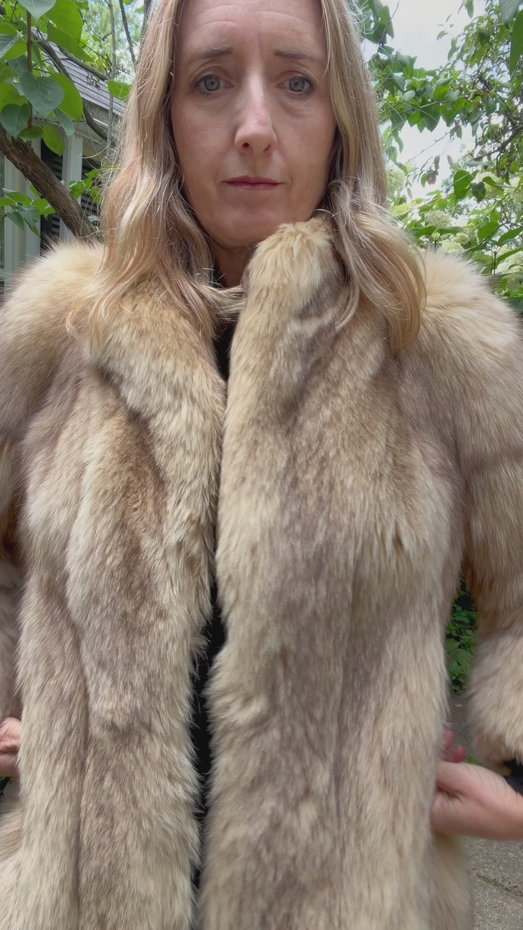 Apricot Fox Fur Jacket