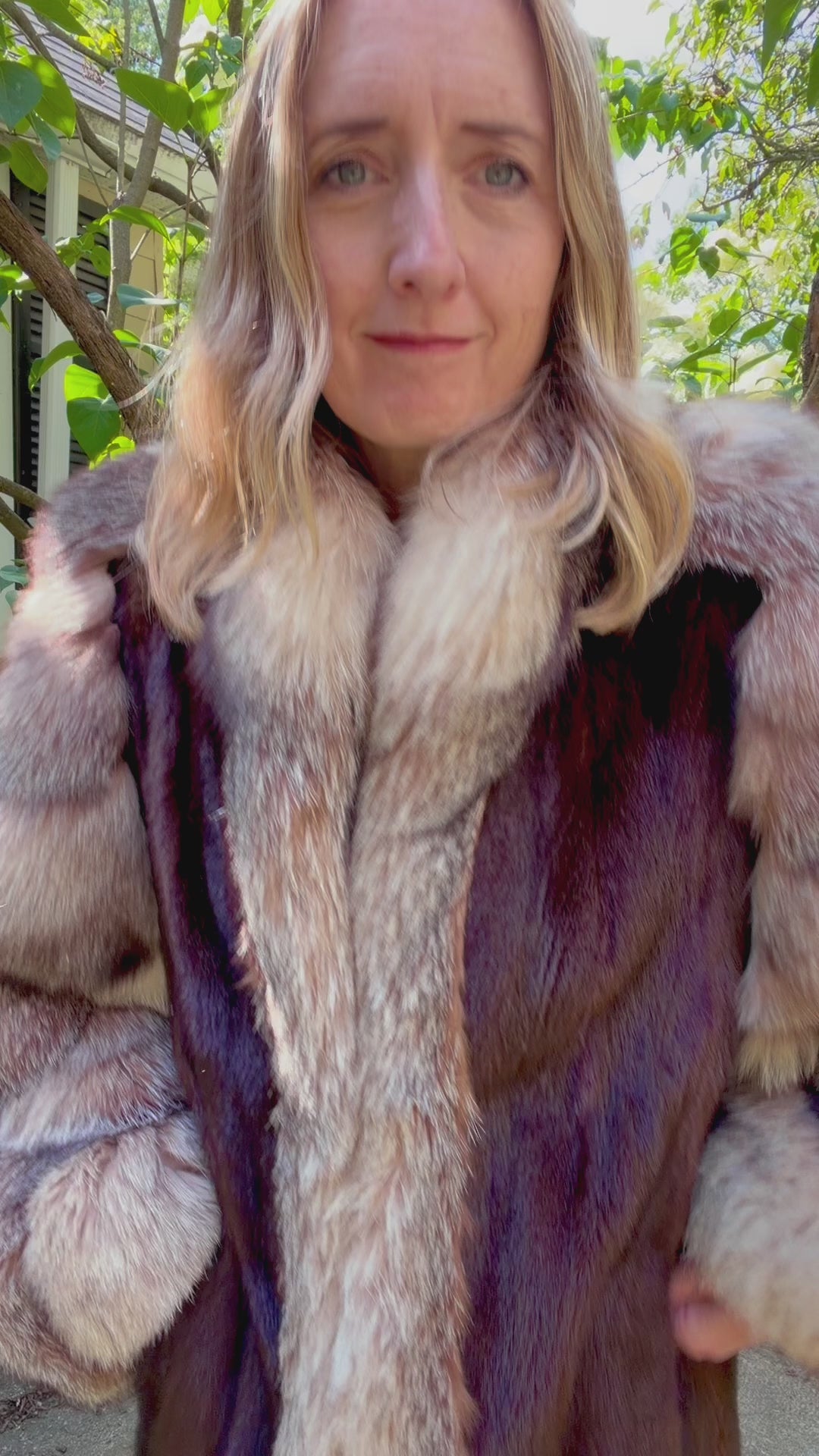 Brown Mink with Full Fox Sleeves