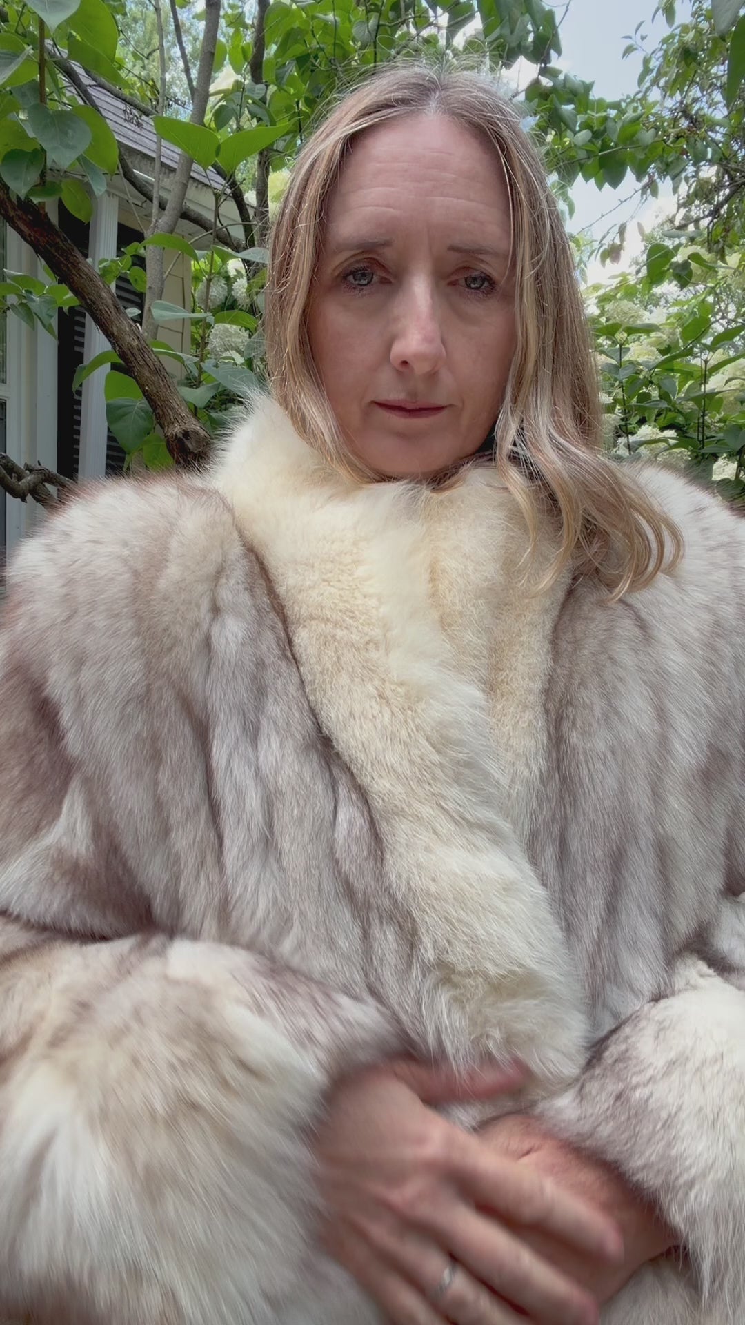 The Oversized Blue Fox Coat